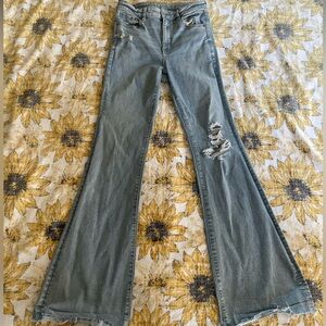 American Eagle super flair light wash denim